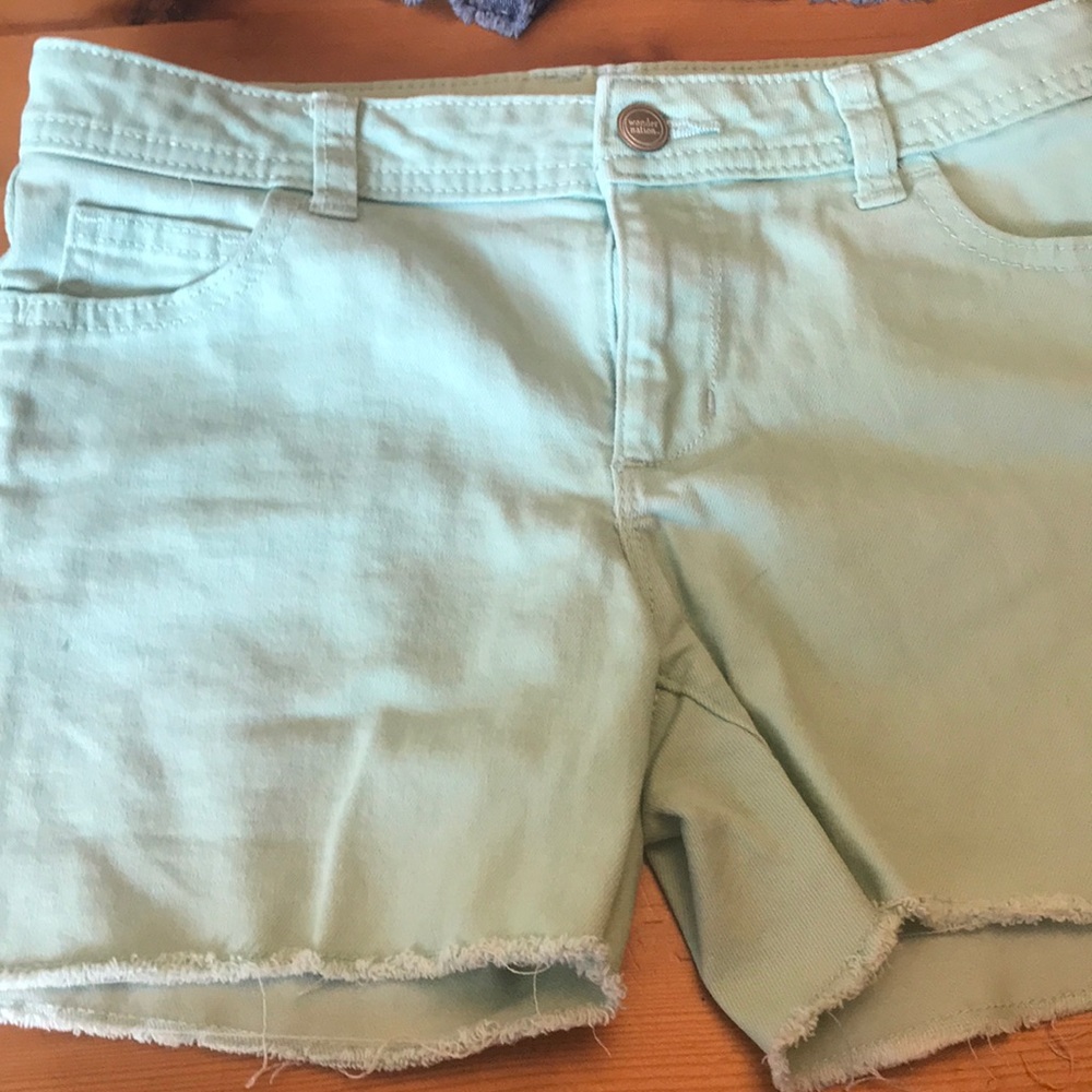 Light blue jean shorts